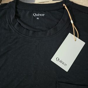 Quince Men's Bamboo Jersey Relaxed Lounger Black Short Sleeve Tee Xl New